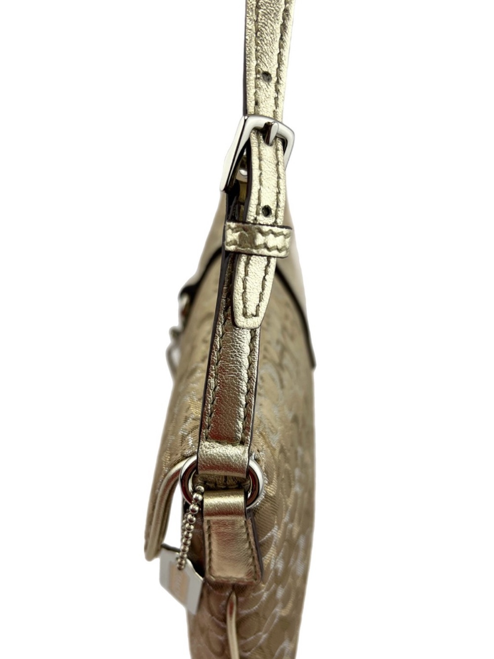 Y2K COACH Hampton Gold Signature Canvas/Leather Handbag -Style 8946 Vintage - Picture 14 of 16